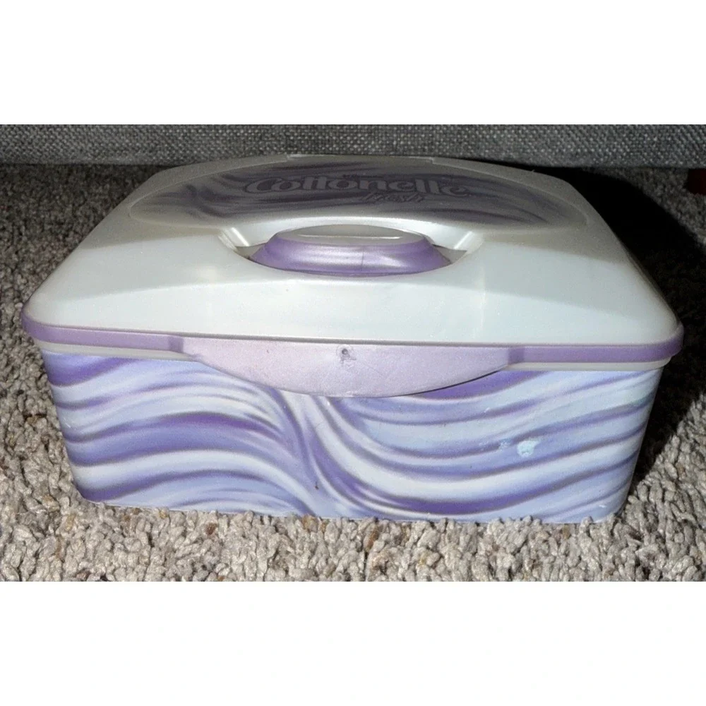 Cottonelle Flushable Wipes Dispenser Hard Container Refillable Tub EMPTY
